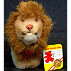 VTG NWT Steiff Leo Tan Brown Lion Plush Austria 5" Wipeable 1460/13
